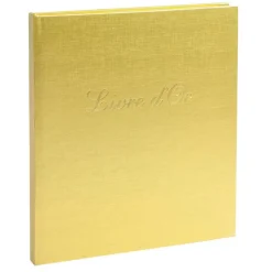 Exacompta - Livre d'or Balacron avec titre 140 pages blanches - 21x19 cm vertical