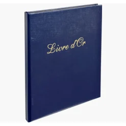 Exacompta - Livre d'or Balacron Shiny avec titre 140 pages blanches - 21x19 cm vertical ass