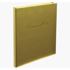 Exacompta - Livre d'or Balacron Shiny avec titre 140 pages blanches - 21x19 cm vertical ass