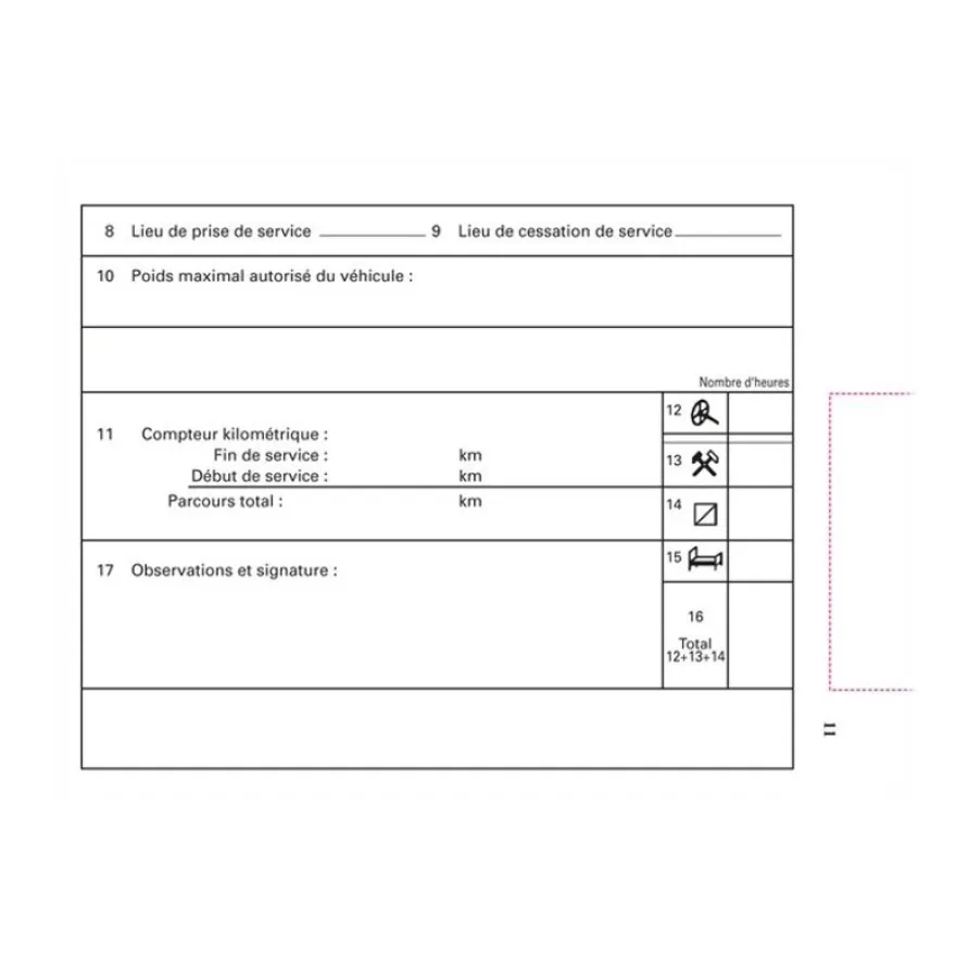 Exacompta - Livret individuel de contrôle pour conducteurs et convoyeurs de véhicules routiers - 14,8 x 10,5 mm