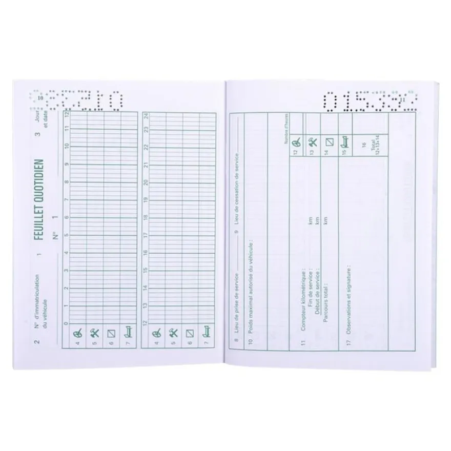 Exacompta - Livret individuel de contrôle pour conducteurs et convoyeurs de véhicules routiers - 14,8 x 10,5 mm