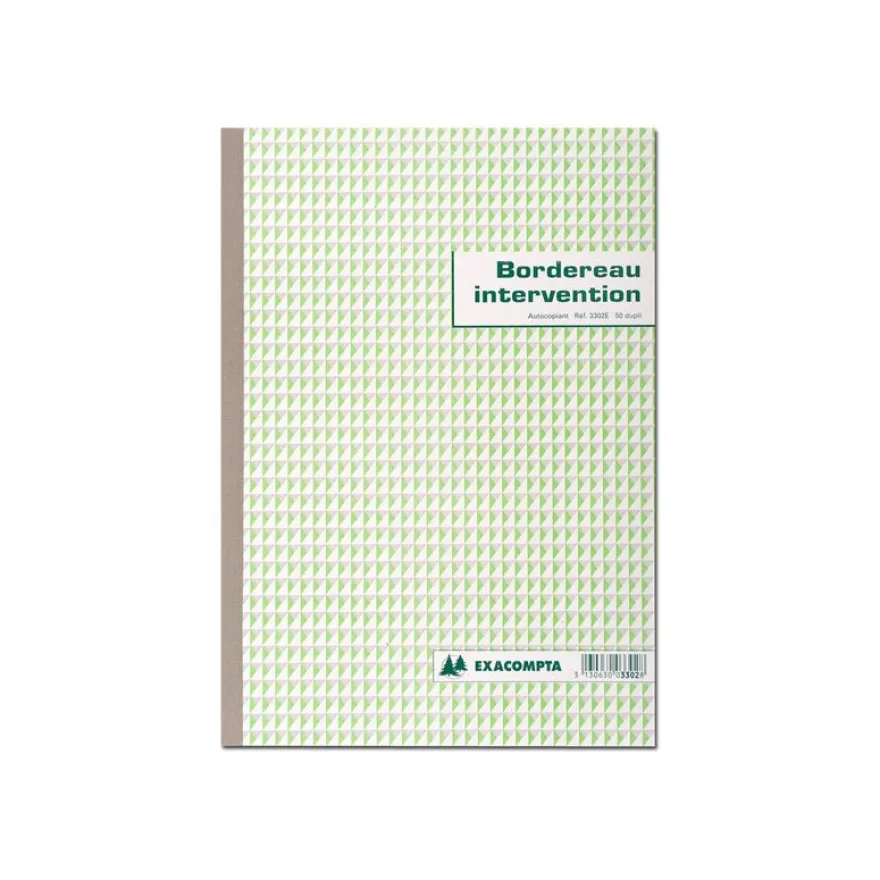 Exacompta - Manifold Bordereau d'intervention - 50 dupli - A4