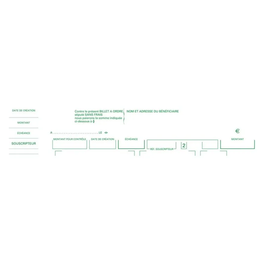 Exacompta - Manifold Carnet de billets à ordre - 10 x 21 cm
