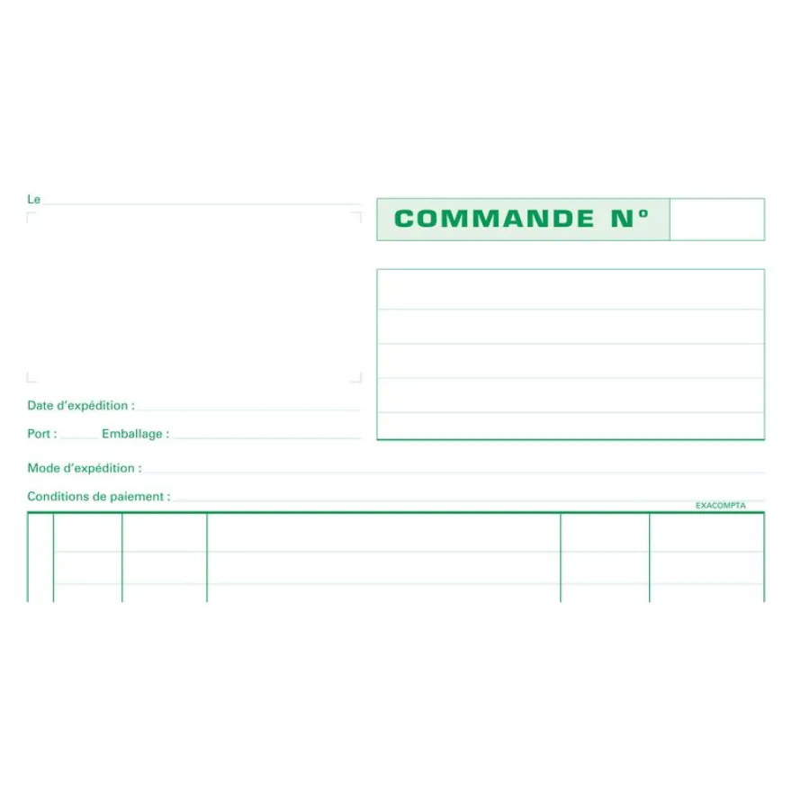 Exacompta - Manifold Carnet de commandes - 50 dupli - A4