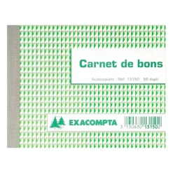 Exacompta - Manifold Carnet Bon pour - 50 dupli - 10,5 x 13,5 cm