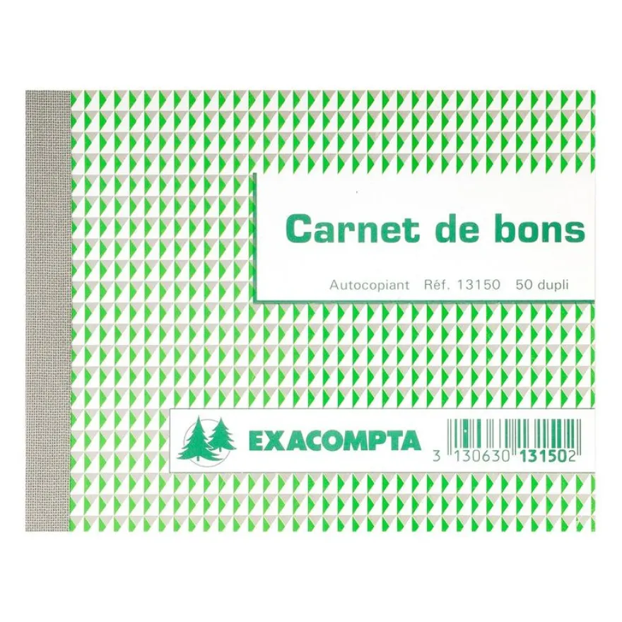 Exacompta - Manifold Carnet Bon pour - 50 dupli - 10,5 x 13,5 cm