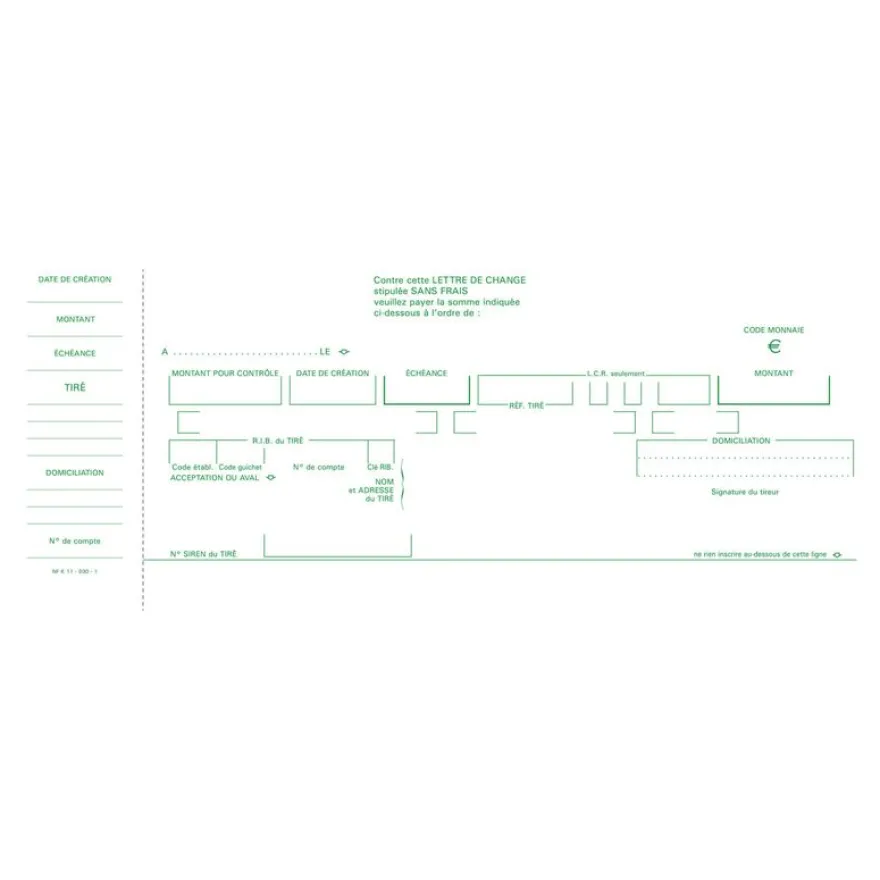 Exacompta - Manifold Carnet de traites normalisées - 10 x 21 cm