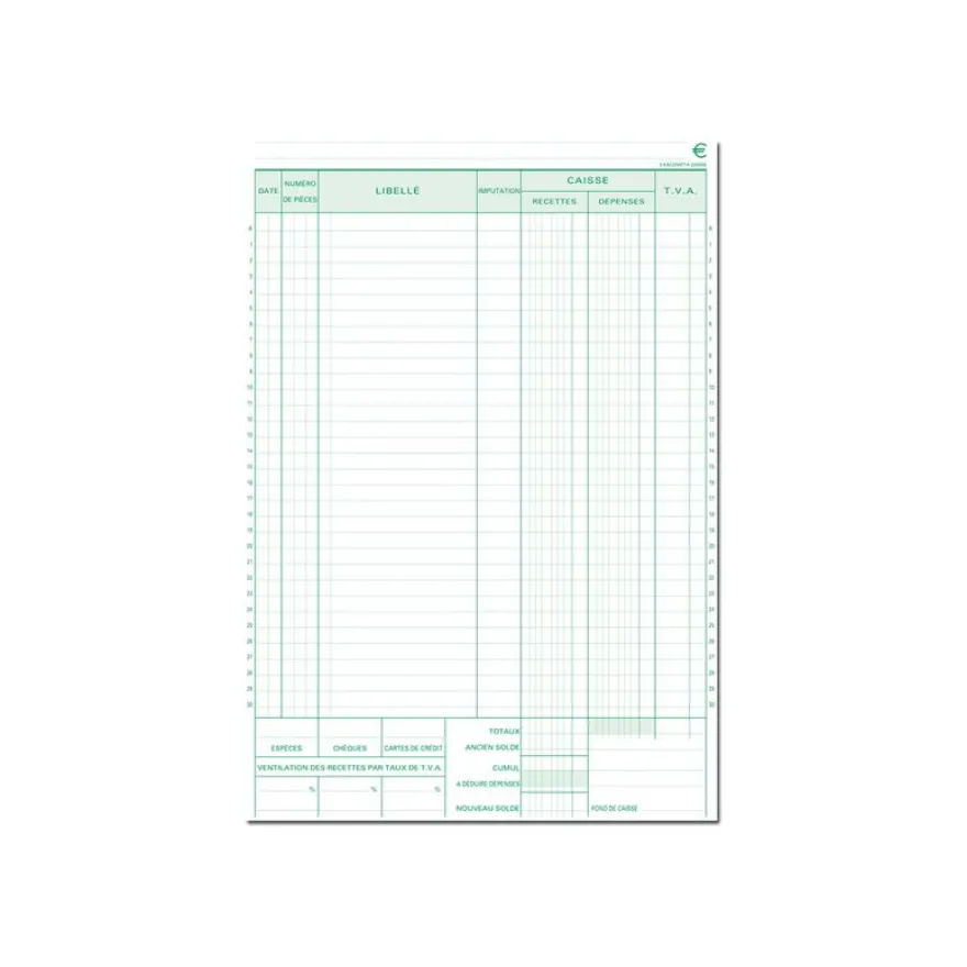 Exacompta - Manifold Carnet de caisse - 50 dupli - A4