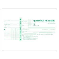 Exacompta - Manifold Carnet de quittances de loyer - 10,1 x 16,5 cm