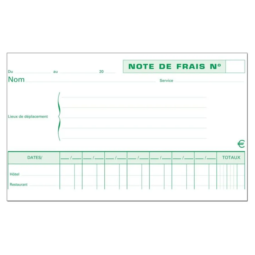 Exacompta - Manifold Carnet de notes de frais - 50 dupli - A4