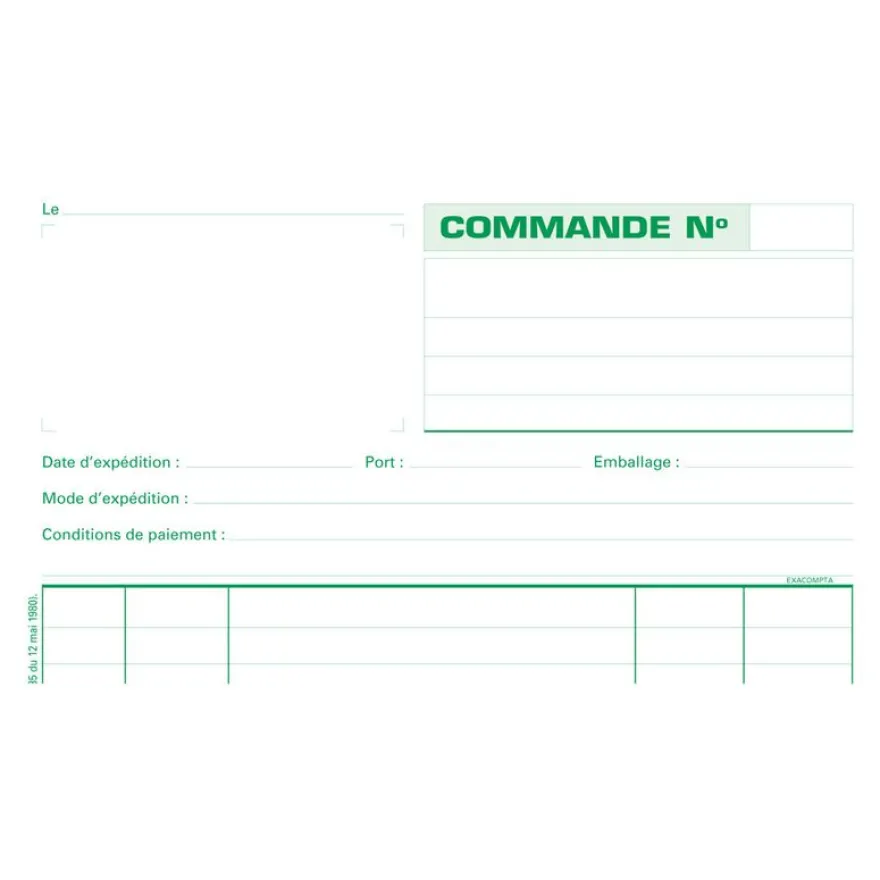 Exacompta - Manifold Carnet de commandes - 50 dupli - 21 x 18 cm