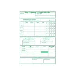 Exacompta - Manifold RTT Cahier d'enregistrement du temps de travail - 50 dupli - 29,7 x 21 cm