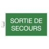 Exacompta - Panneau de signalisation adhésif - Issue de secours - 35 cm de diamètre