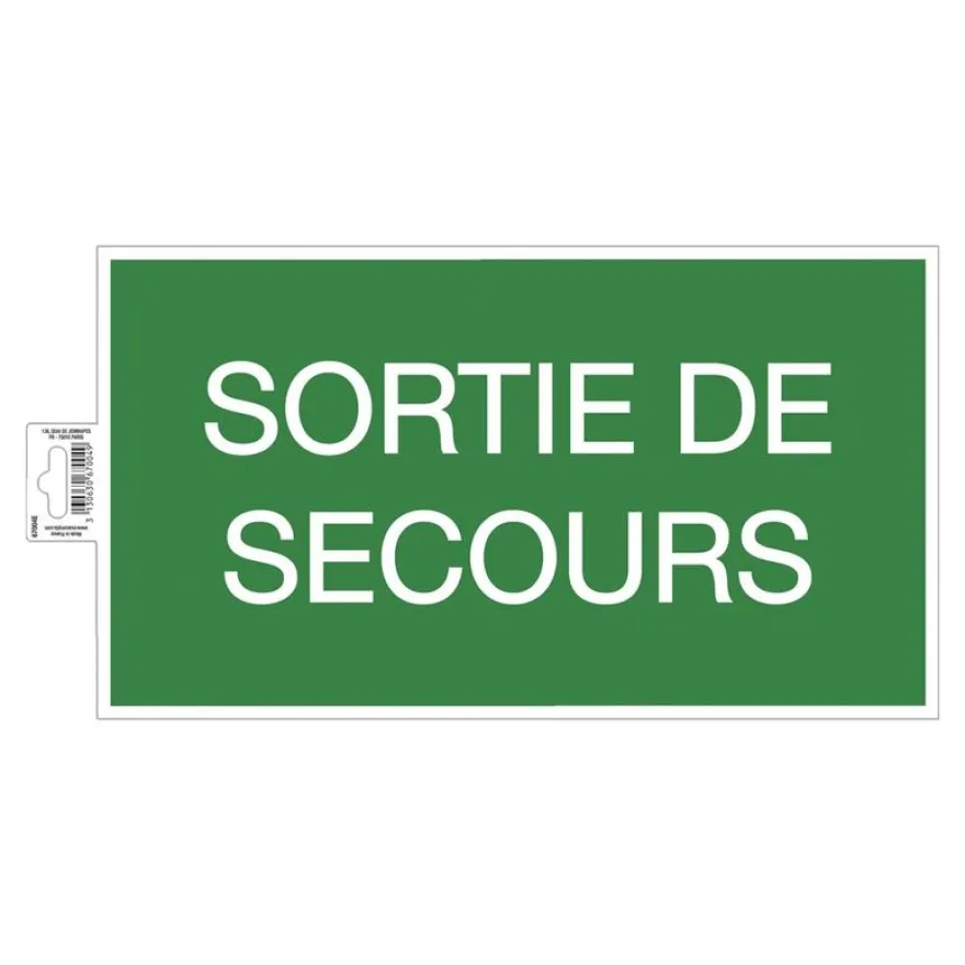 Exacompta - Panneau de signalisation adhésif - Issue de secours - 35 cm de diamètre