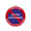 Exacompta - Panneau de signalisation adhésif - Ne pas stationner devant - 30 cm de diamètre