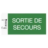 Exacompta - Panneau de signalisation adhésif - Sortie de secours - 200 x 110 mm - vert