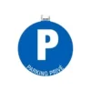 Exacompta - Panneau de signalisation adhésif - Parking privé - 30 cm de diamètre