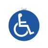 Exacompta - Panneau Parking réservé handicapés - 30 cm de diamètre
