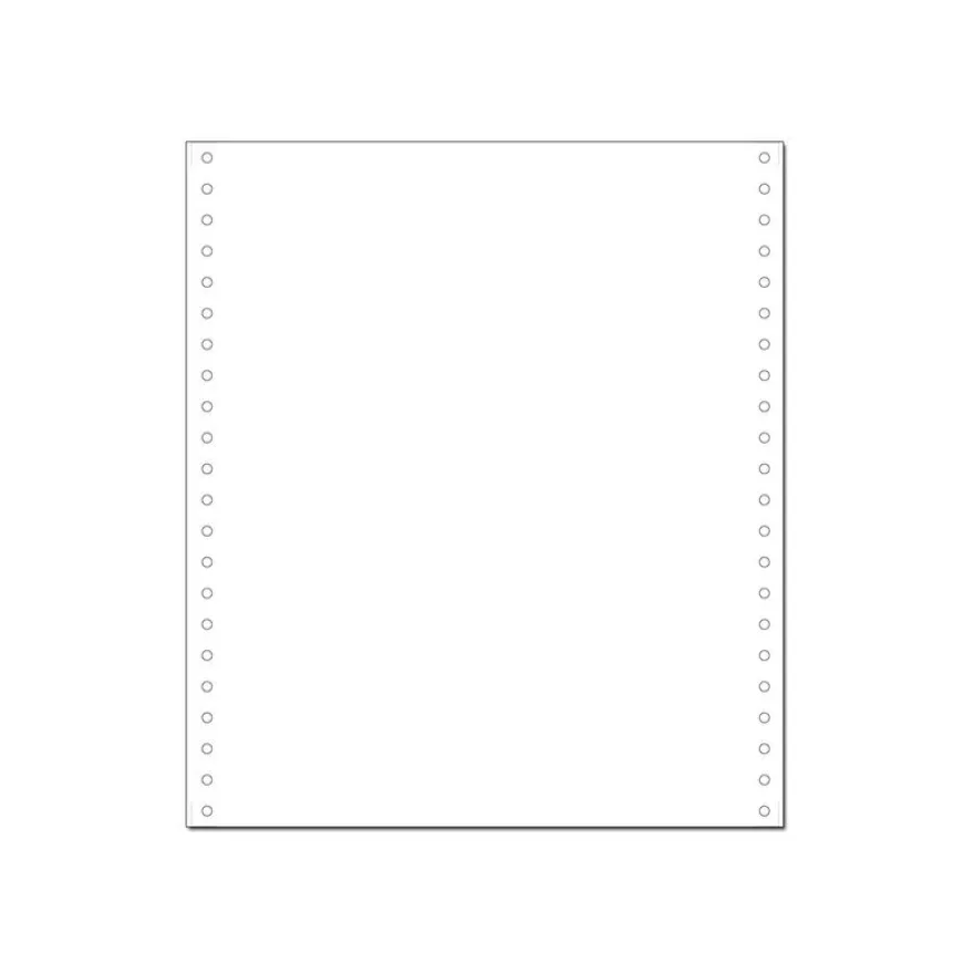 Exacompta - Papier listing blanc - 1000 feuilles 240 mm x 11" - bandes Caroll détachables - microperforations 4 côtés