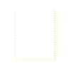 Exacompta - Papier listing blanc/jaune - 1000 feuilles 240 mm x 11" - bandes Caroll détachables - 2 plis