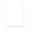 Exacompta - Papier listing blanc/jaune - 1000 feuilles 240 mm x 12" - bandes Caroll détachables - 2 plis