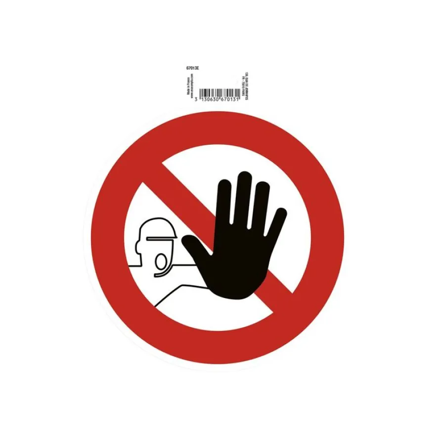 Exacompta - Pictogramme - accès interdit - 200 x 200 mm - rouge