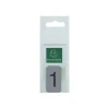 Exacompta - Pictogramme - Chiffre 1 - 25 x 44 mm - aluminium brossé