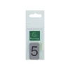 Exacompta - Pictogramme - Chiffre 5 - 25 x 44 mm - aluminium brossé