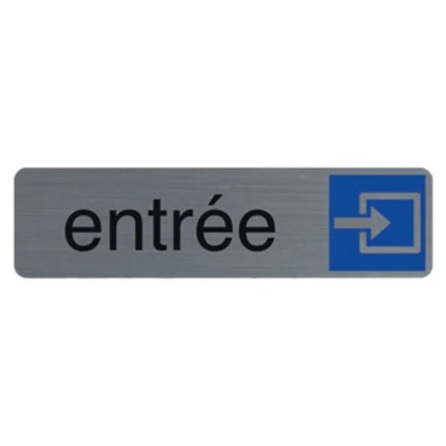 Exacompta - Pictogramme - Entrée - 44 x 165 mm - aluminium brossé