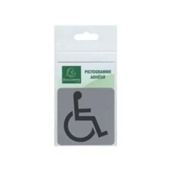 Exacompta - Pictogramme - Handicapés - 75 x 75 mm - aluminium brossé