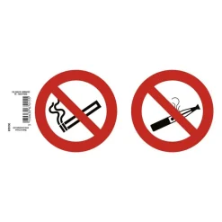 Exacompta - Pictogramme - interdit de vapoter/fumer - 100 x 100 mm - rouge