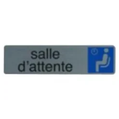 Exacompta - Pictogramme - Salle d'attente - 44 x 165 mm - aluminium brossé