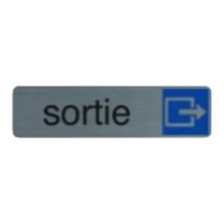 Exacompta - Pictogramme - Sortie - 44 x 165 mm - aluminium brossé