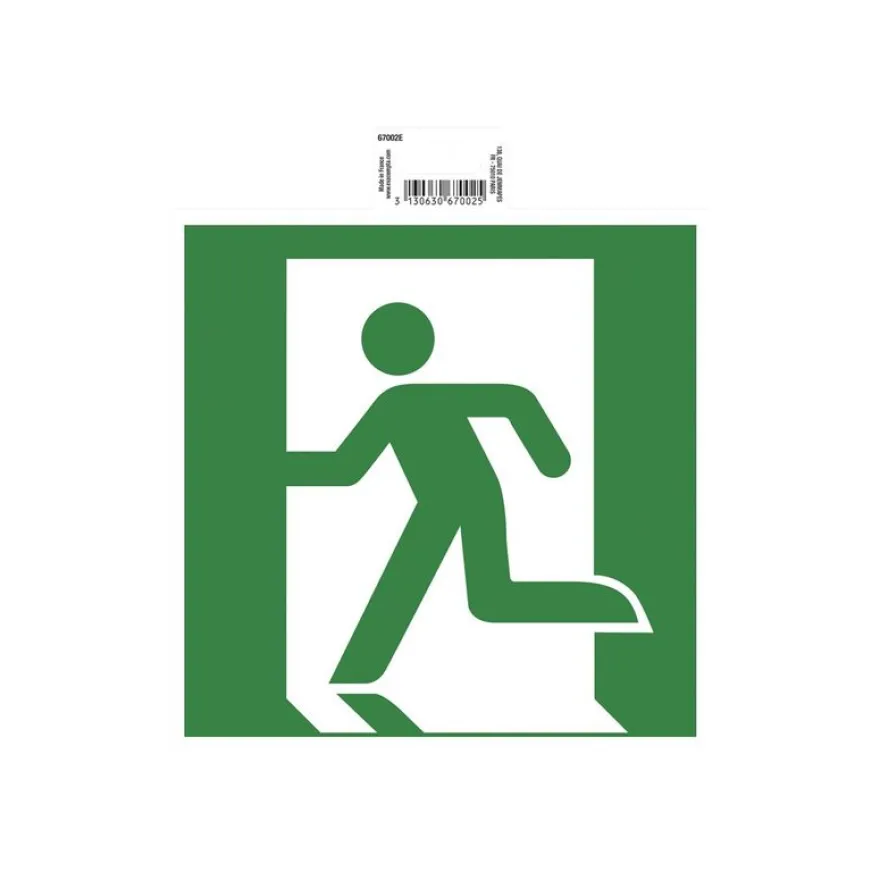 Exacompta - Pictogramme - évacuation (flèche gauche) - 200 x 200 mm - vert
