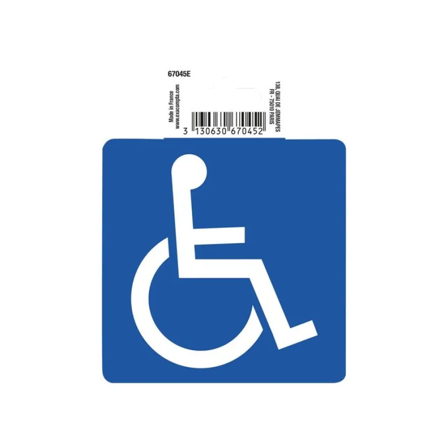 Exacompta - Pictogramme adhésif "accès handicapés" - 100 x 100 mm