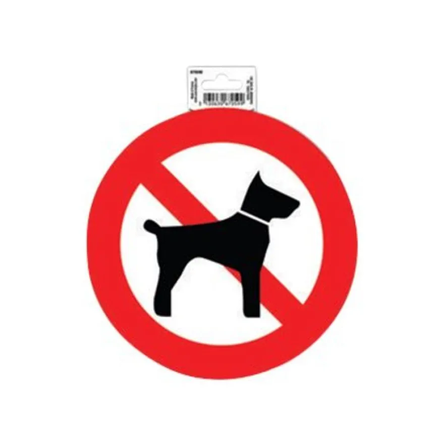 Exacompta - Pictogramme adhésif "interdit aux chiens" - 20 cm de diamètre