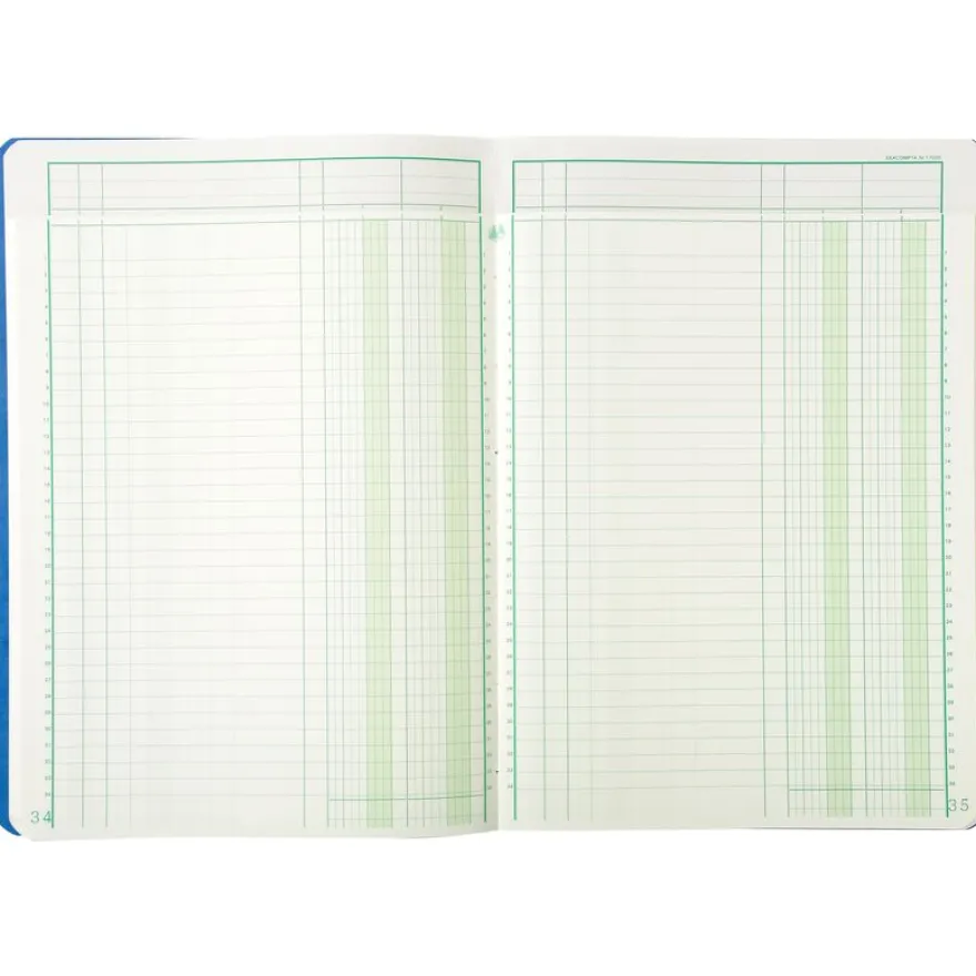 Exacompta - Piqûre à tête paresseuse - 2 colonnes sur 1 page - 29,7 x 21 cm - 80 pages