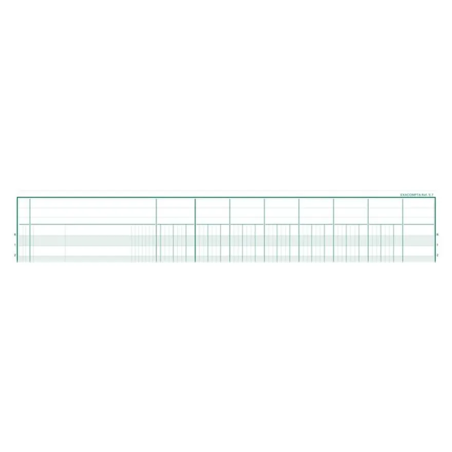 Exacompta - Piqûre comptable - 7 colonnes par page - 25 x 32 cm - 80 pages