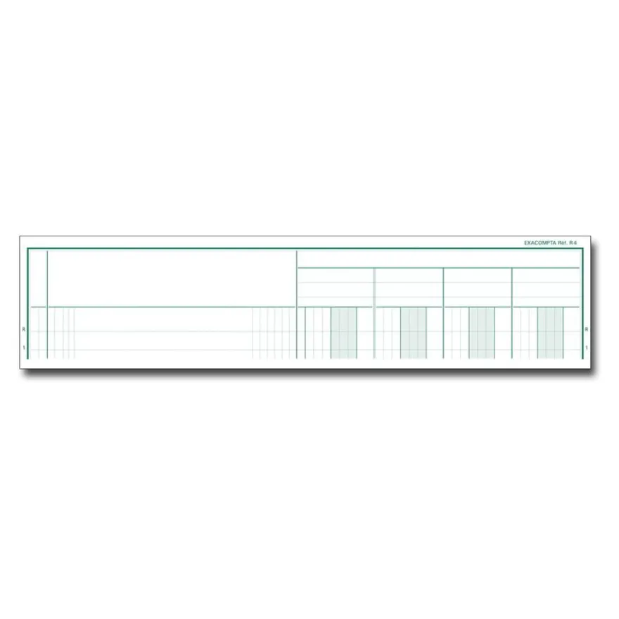 Exacompta - Piqûre comptable - 4 colonnes par page - 32 x 25 cm - 80 pages
