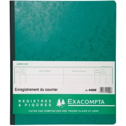 Exacompta - Piqûre Enregistrement du courrier - 32 x 27 cm - 80 pages