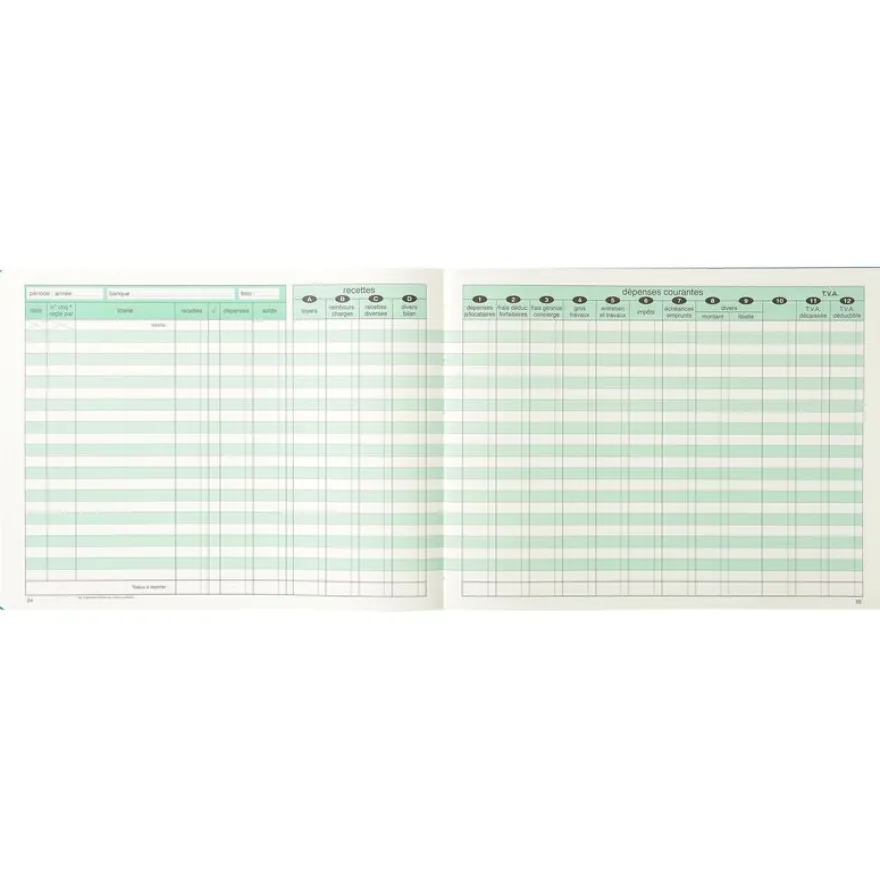 Exacompta - Piqûre SCI Compta - 24 x 32 cm - 80 pages