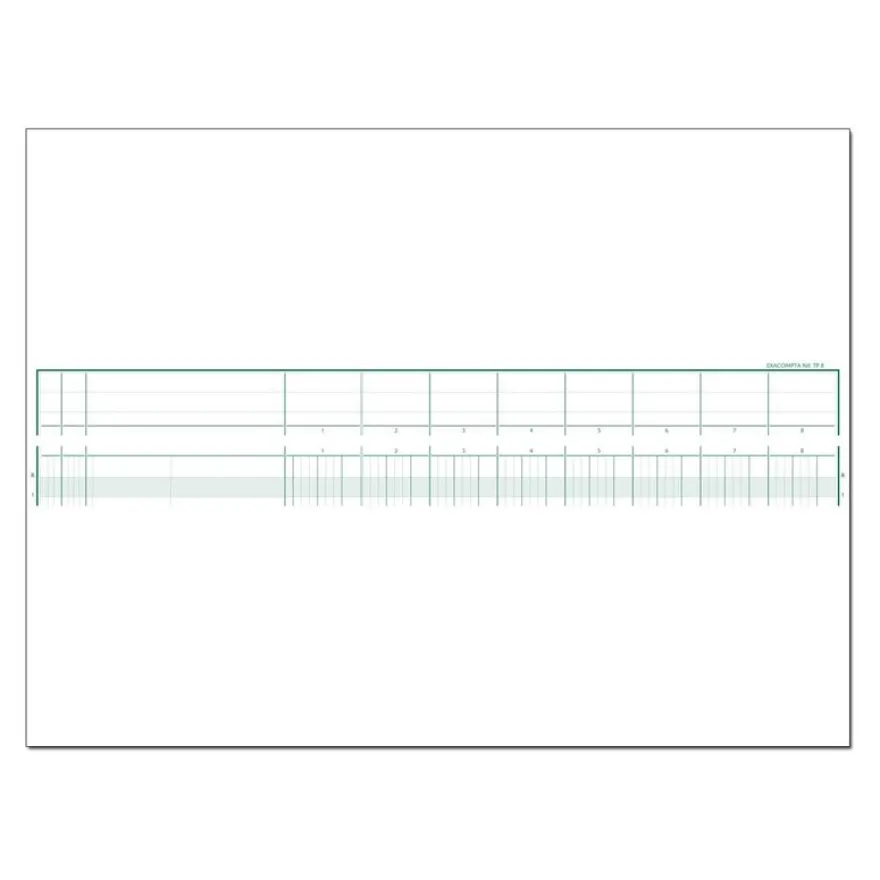 Exacompta - Piqûre tête paresseuse - 8 colonnes par page - 27 x 32 cm