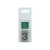Exacompta - Plaque adhésive chiffre 3 - 25 x 44 mm - aluminium brossé