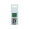 Exacompta - Plaque adhésive chiffre 0 - 25 x 44 mm - aluminium brossé