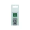 Exacompta - Plaque adhésive chiffre 9 - 25 x 44 mm - aluminium brossé