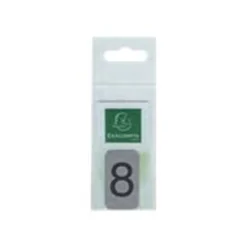 Exacompta - Plaque adhésive chiffre 1 - 25 x 44 mm - aluminium brossé