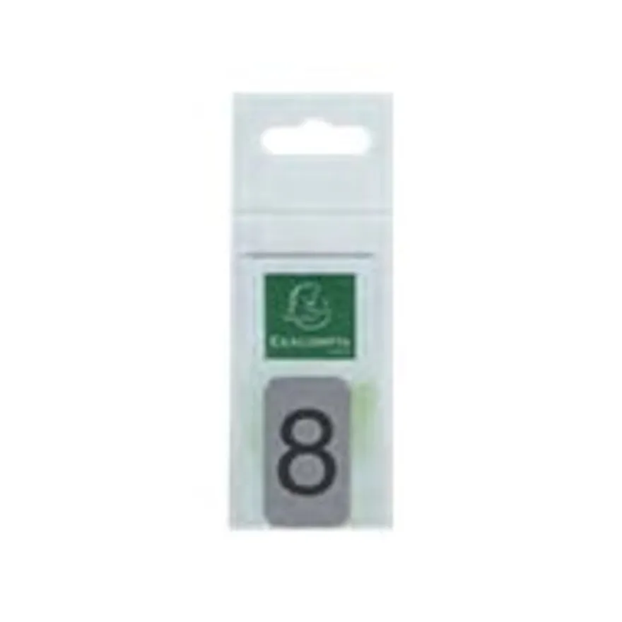 Exacompta - Plaque adhésive chiffre 1 - 25 x 44 mm - aluminium brossé
