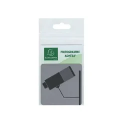Exacompta - Plaque de signalisation Surveillance caméra - 75 x 75 mm - aluminium brossé