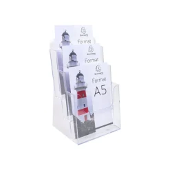 Exacompta - Porte-brochures A5 - 3 compartiments