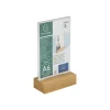 Exacompta - Porte-visuel avec socle en bois - A6 vertical - double face